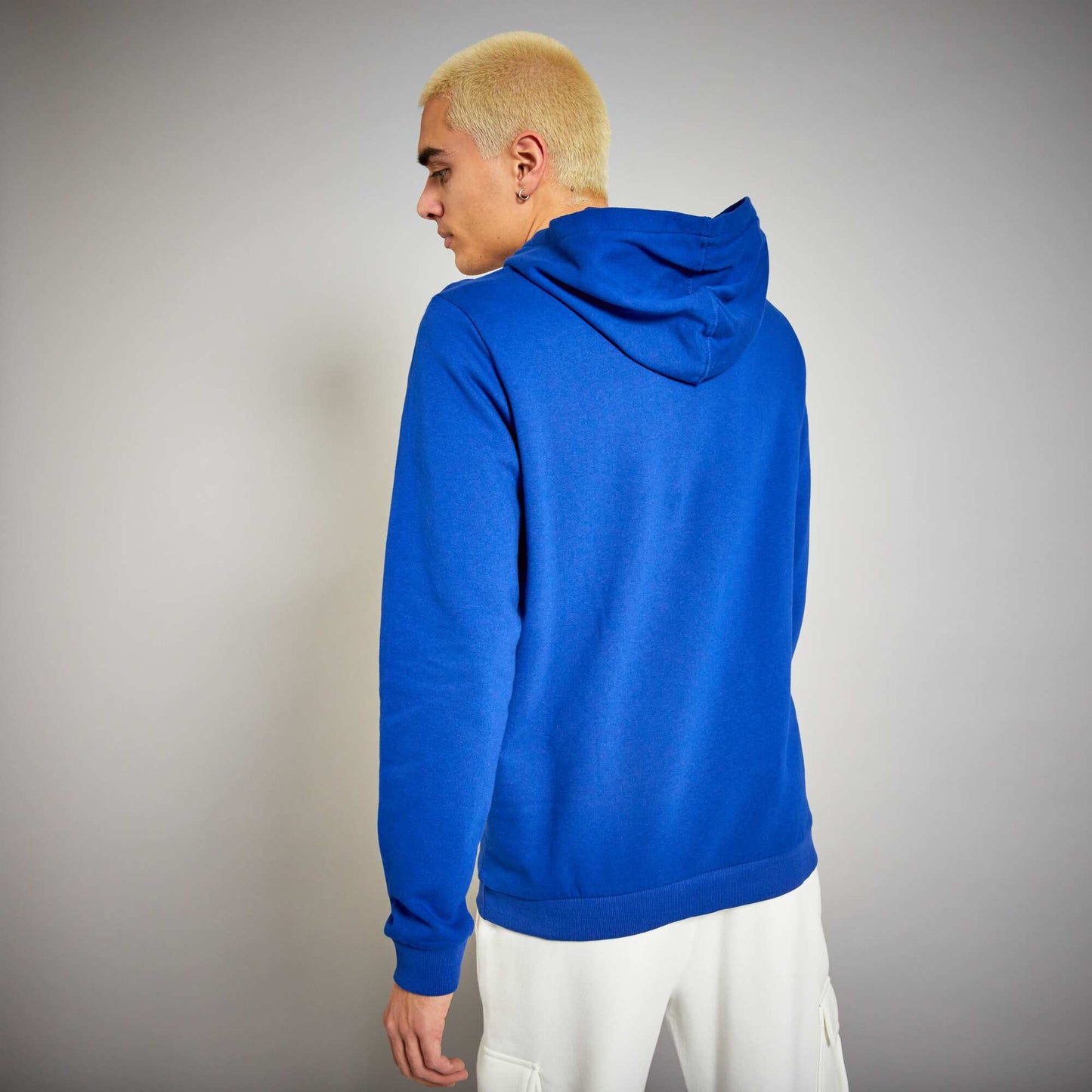 Sweat capuche imprim fantaisie Bleu