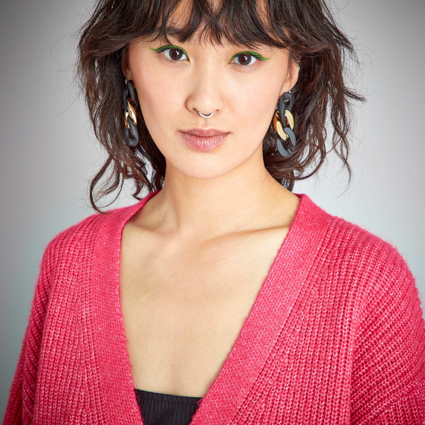 Gilet boutonn rose indien