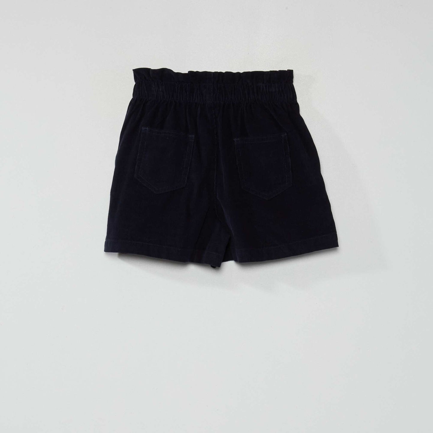 Short en velours bleu marine