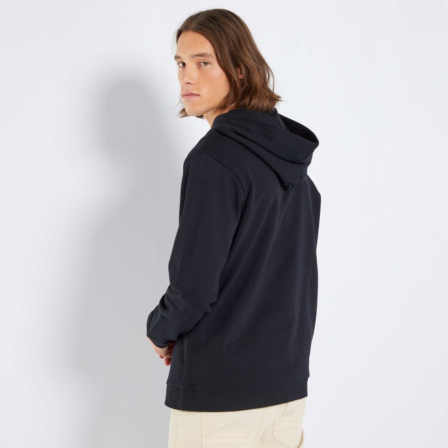 Sweat en molleton capuche avec imprim Noir 'gamer'