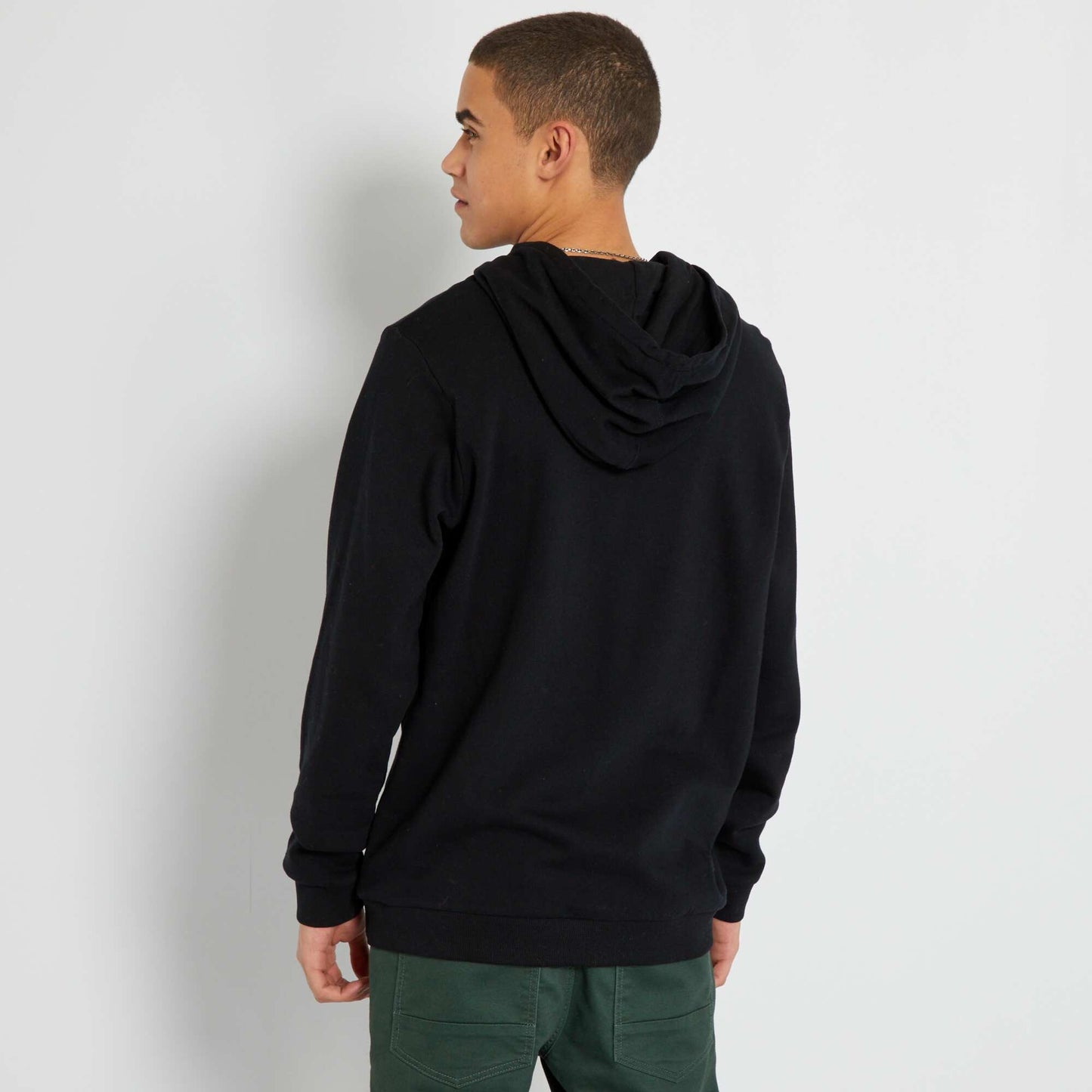 Sweat en molleton capuche avec imprim Noir 'robot'