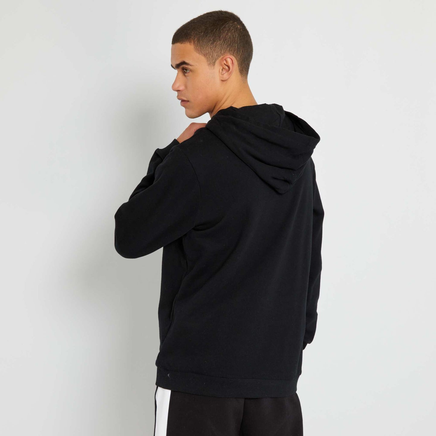 Sweat en molleton capuche avec imprim Noir 'manga'