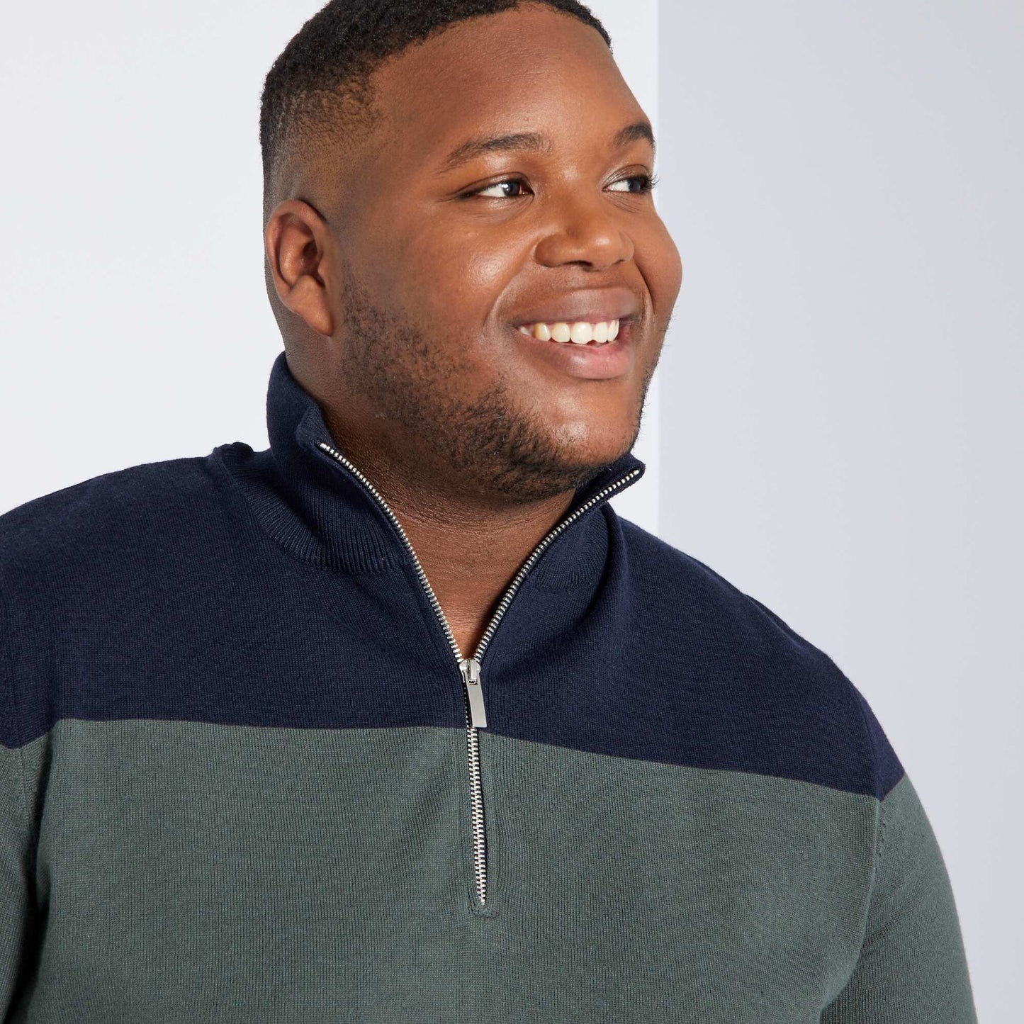 Pull col camionneur Bleu