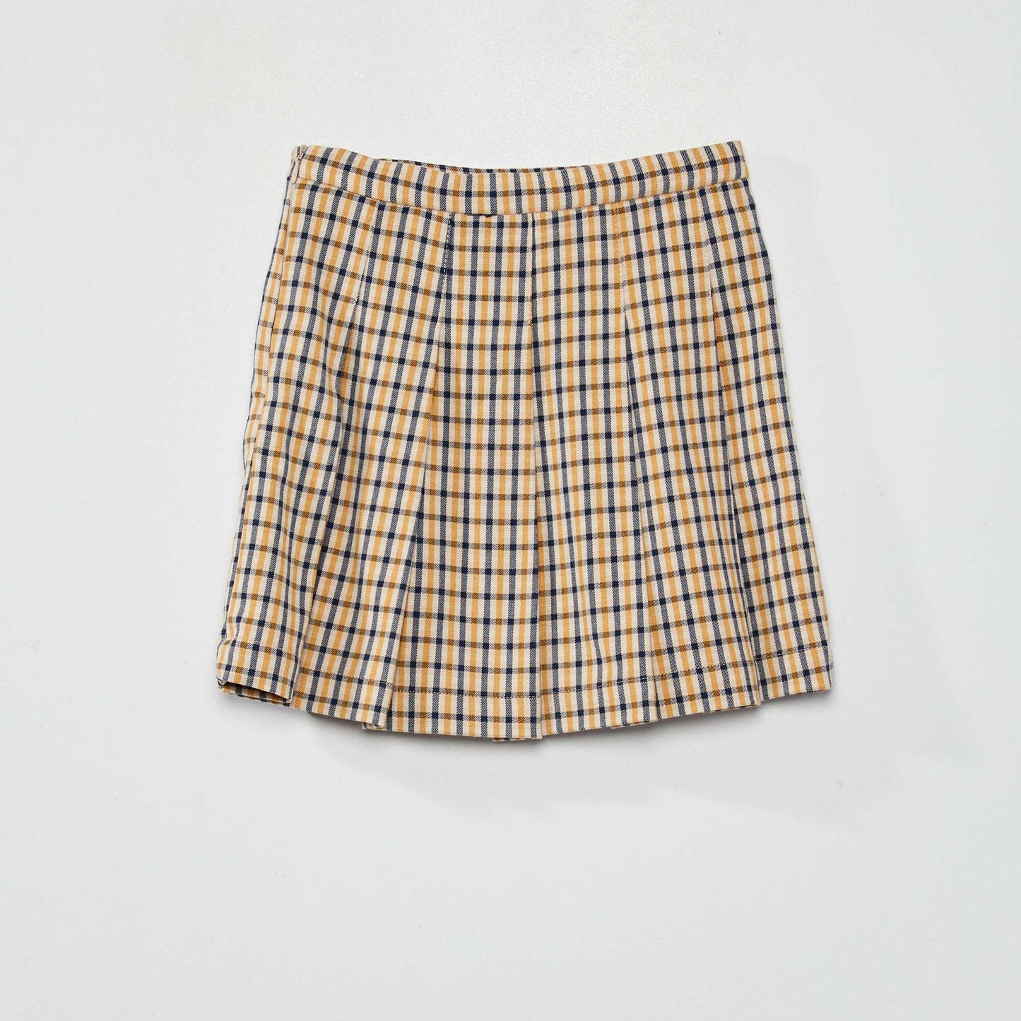 Jupe courte pliss e Jaune