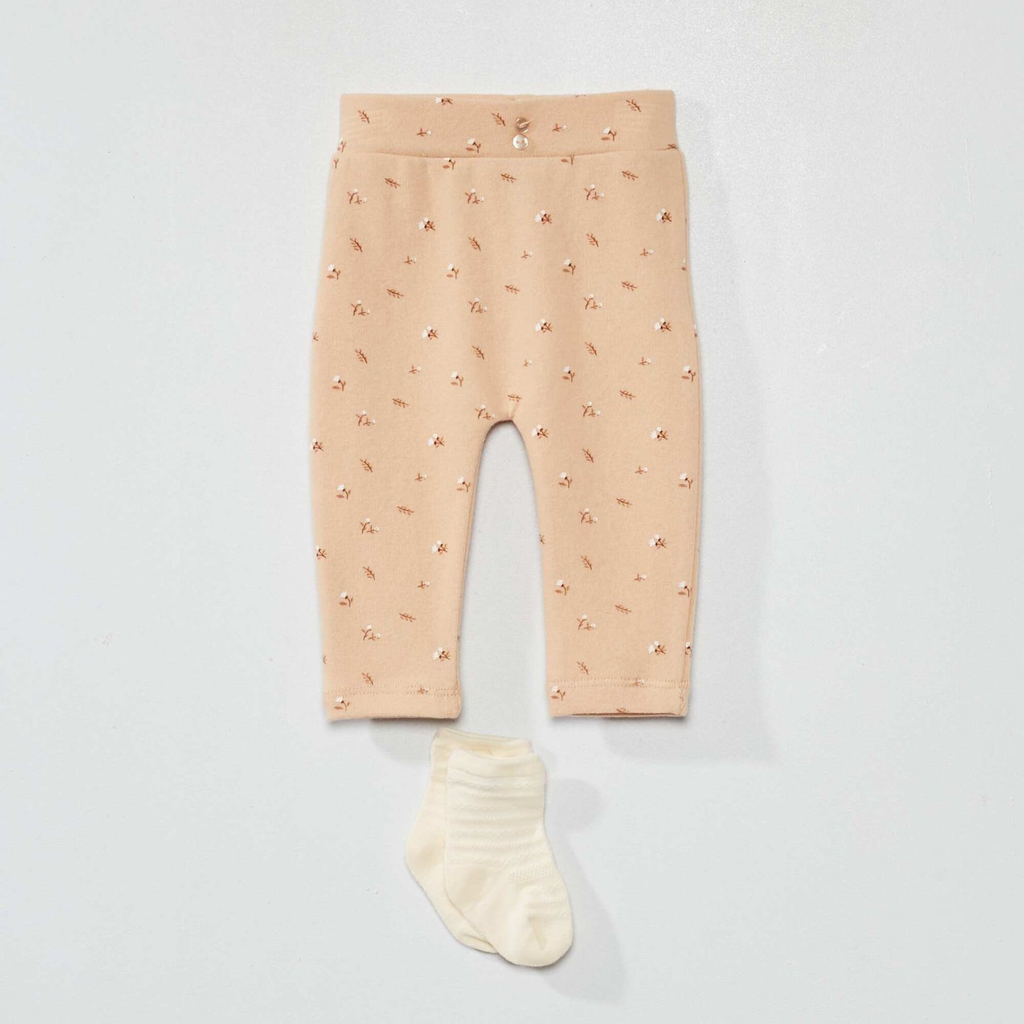 Ensemble legging + chaussettes Beige