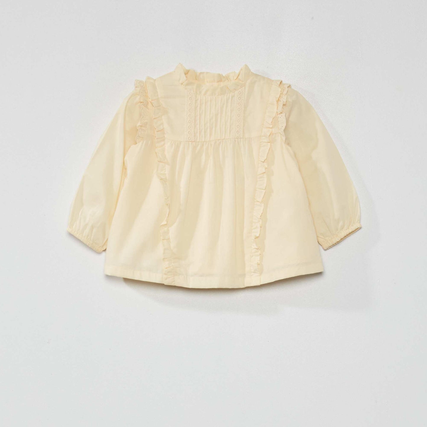Blouse en voile de coton Ecru