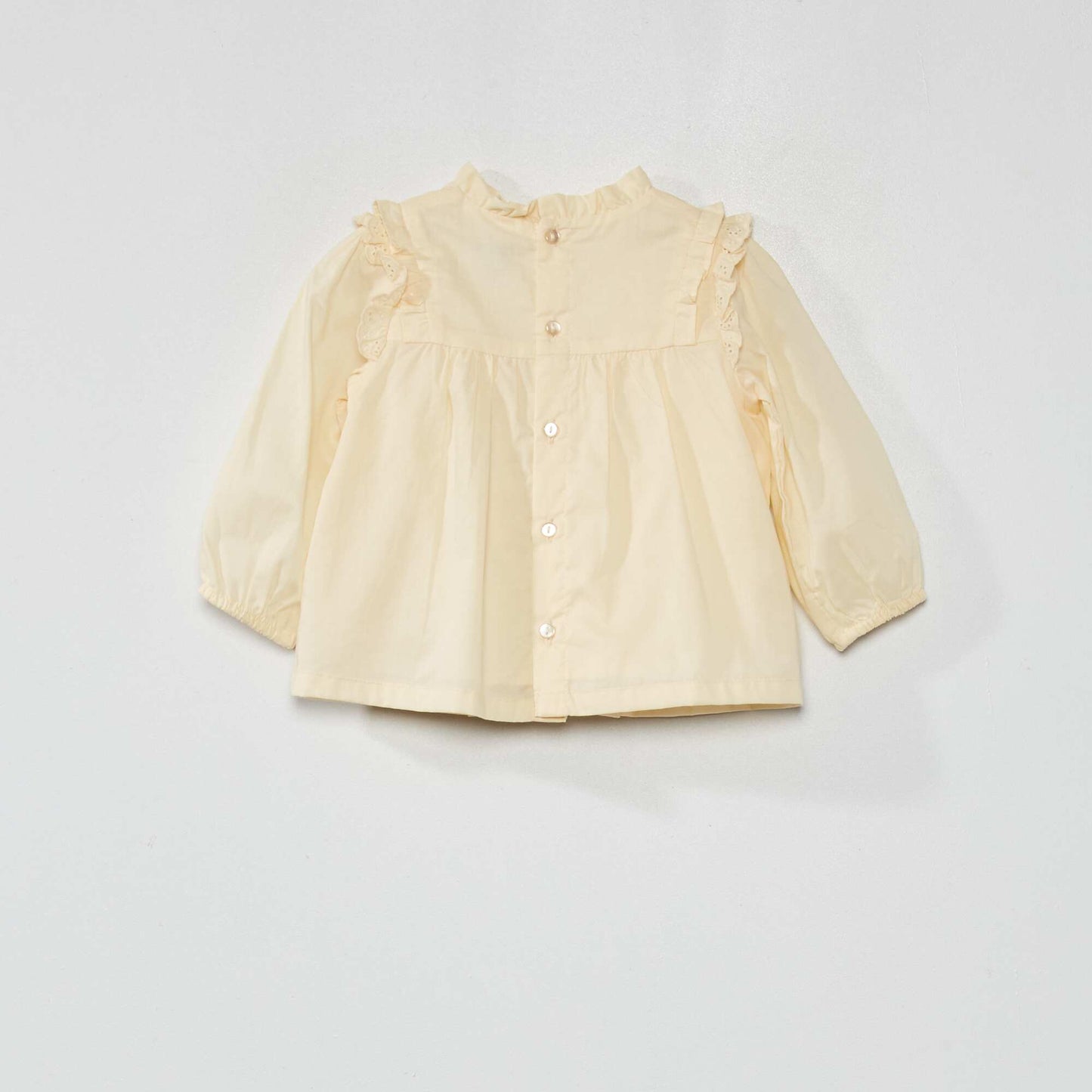 Blouse en voile de coton Ecru