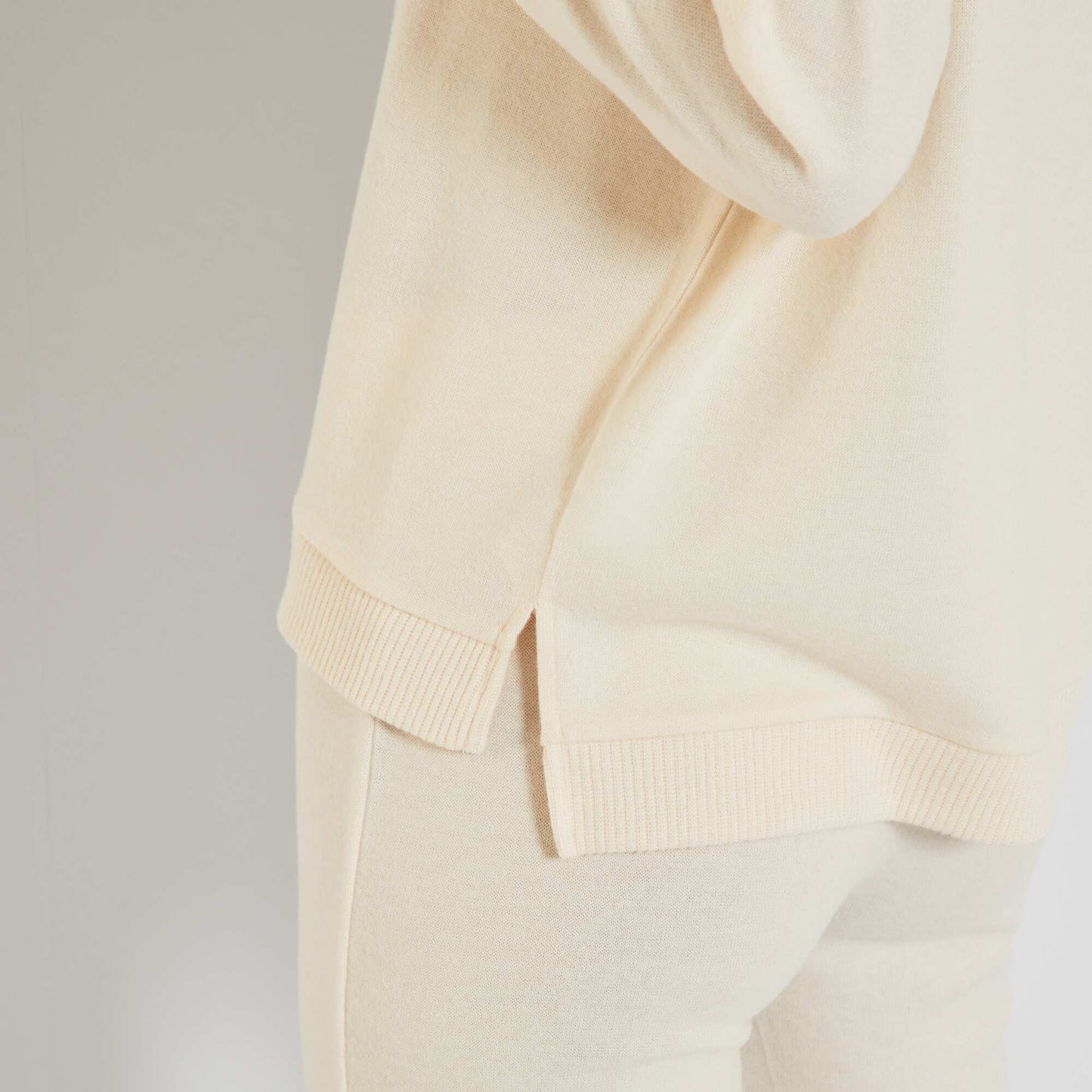 Haut de pyjama en maille doudou cru