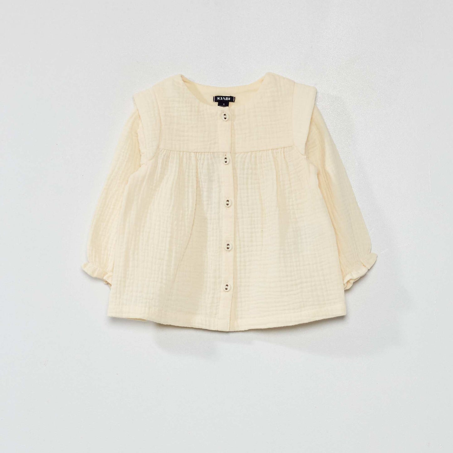 Blouse en gaze de coton Ecru