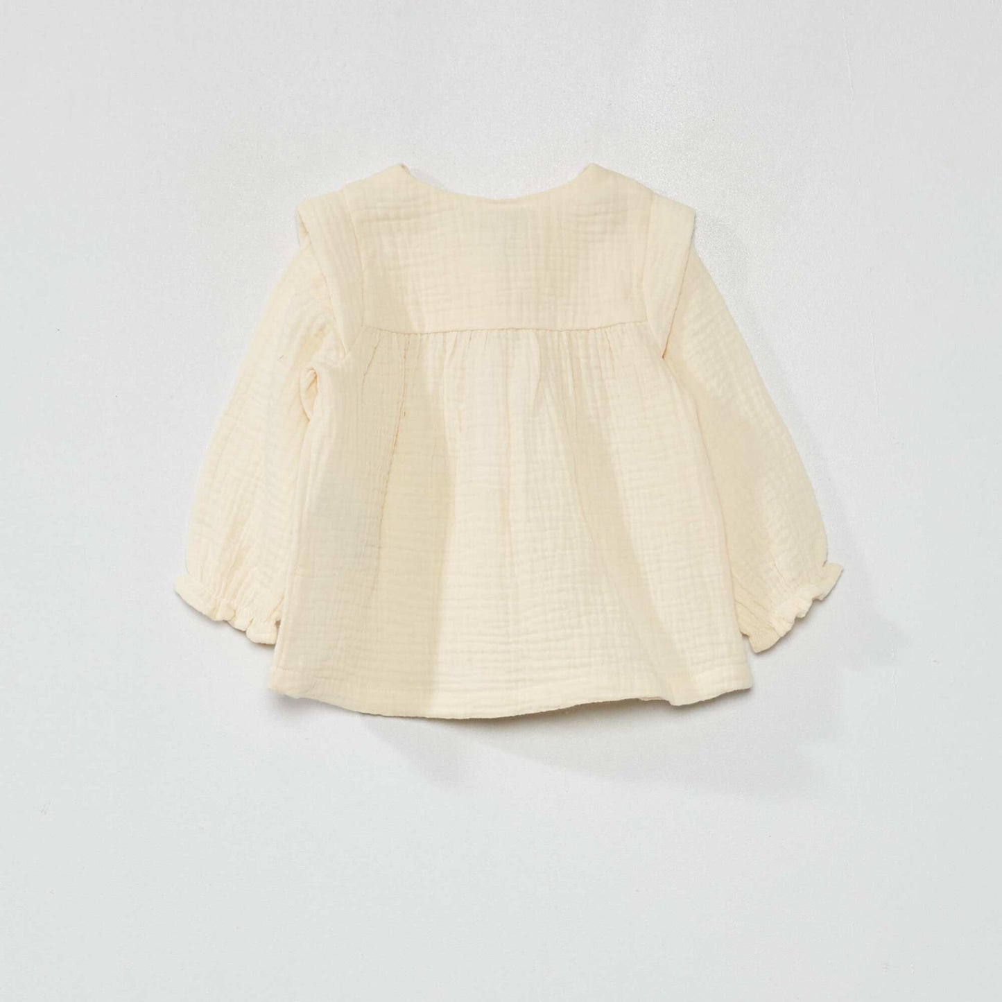 Blouse en gaze de coton Ecru