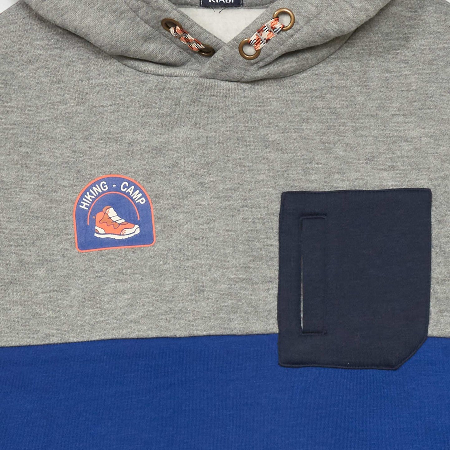 Sweat capuche 'color-block' en molleton Gris/bleu