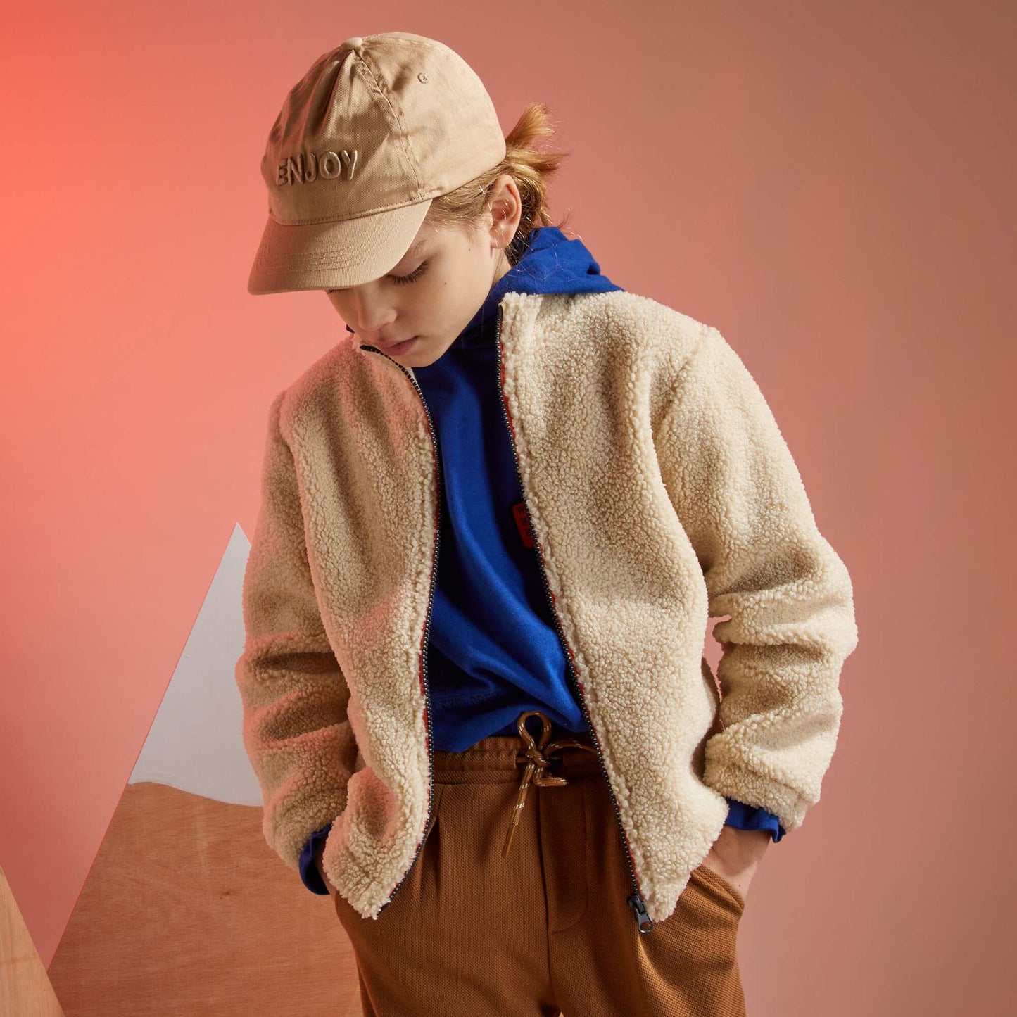 Sweat en sherpa Blanc