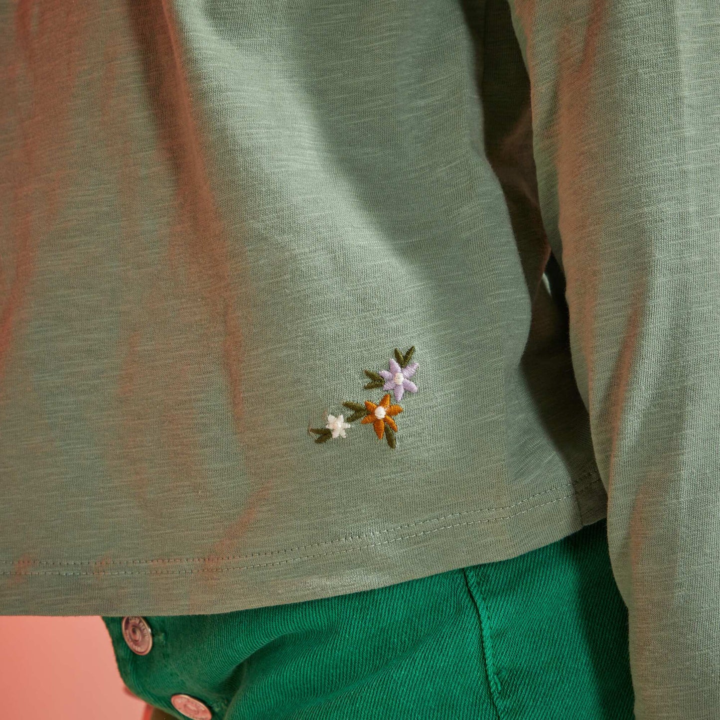 T-shirt paules volant s Vert