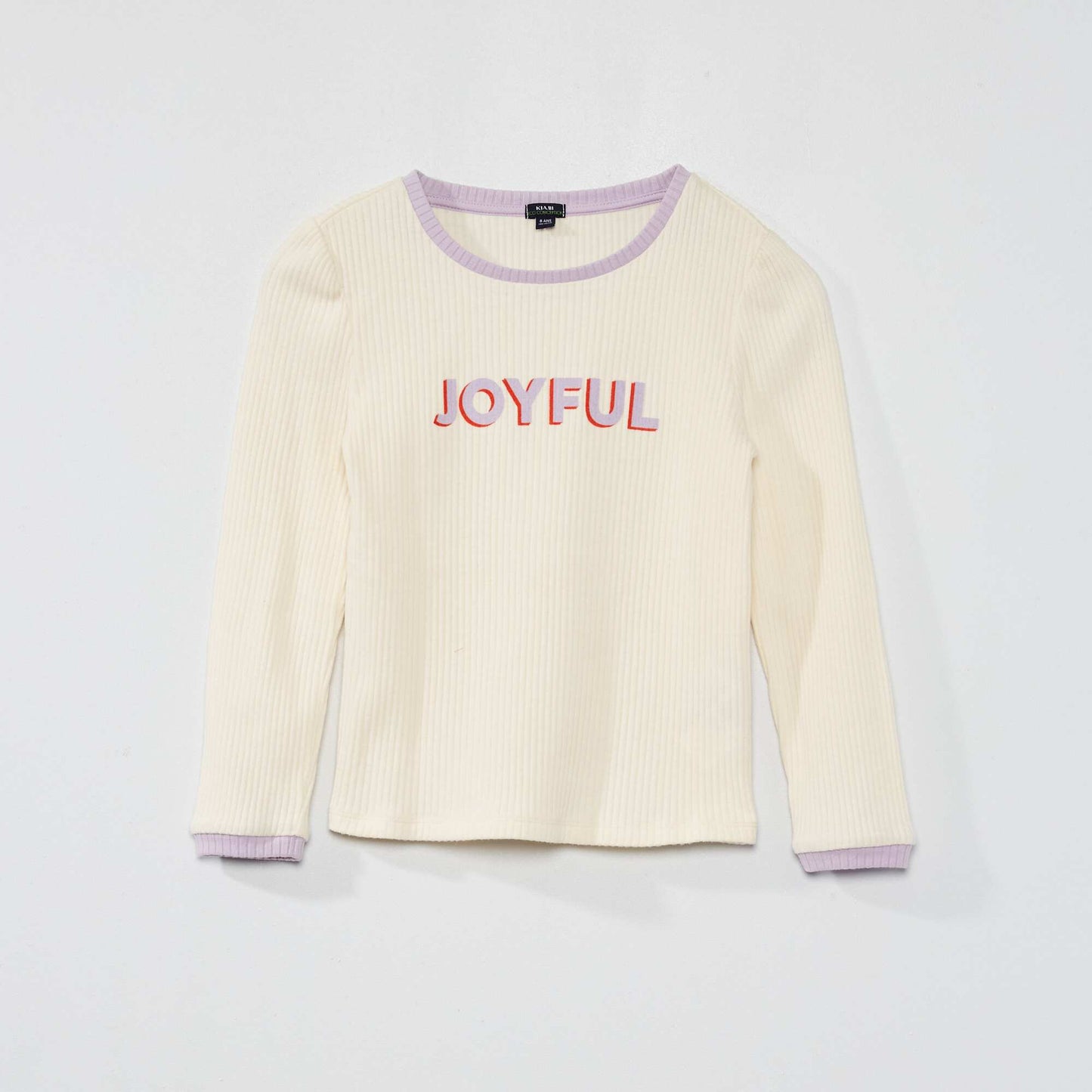 T-shirt en maille c tel e Beige