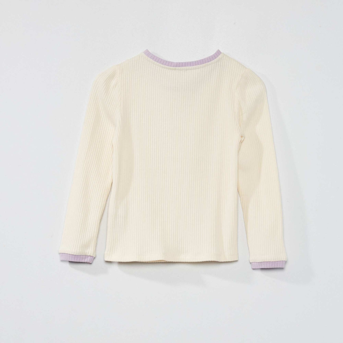 T-shirt en maille c tel e Beige
