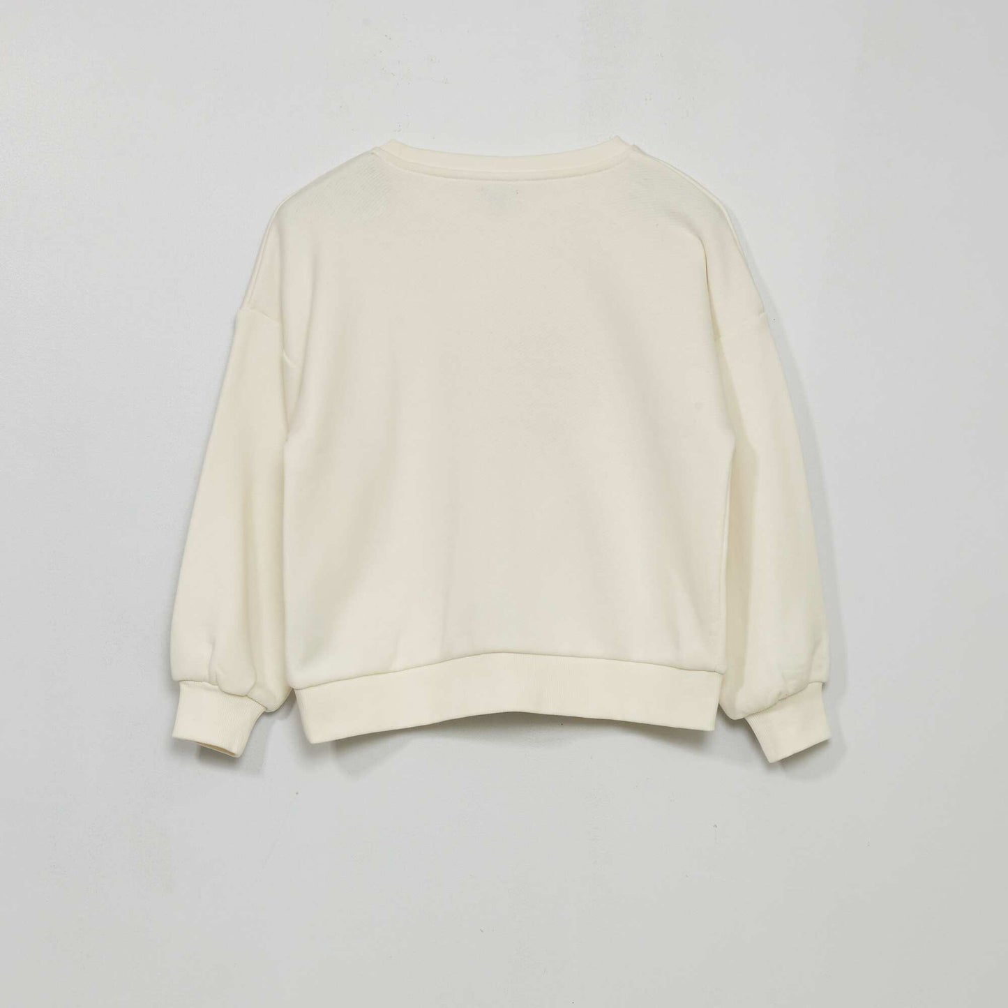 Sweat en molleton avec imprim Beige