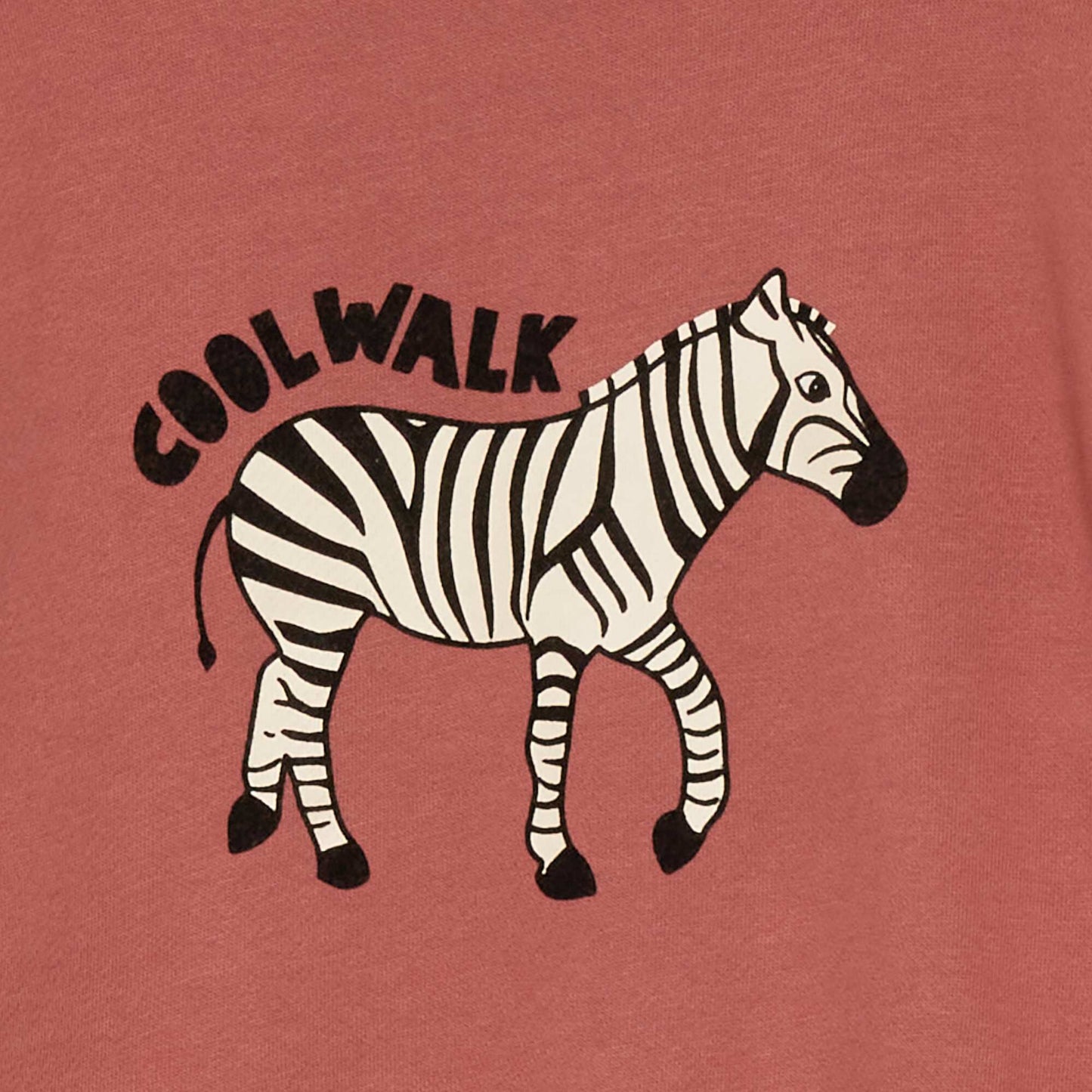 Sweat en molleton avec imprim Vieux rose