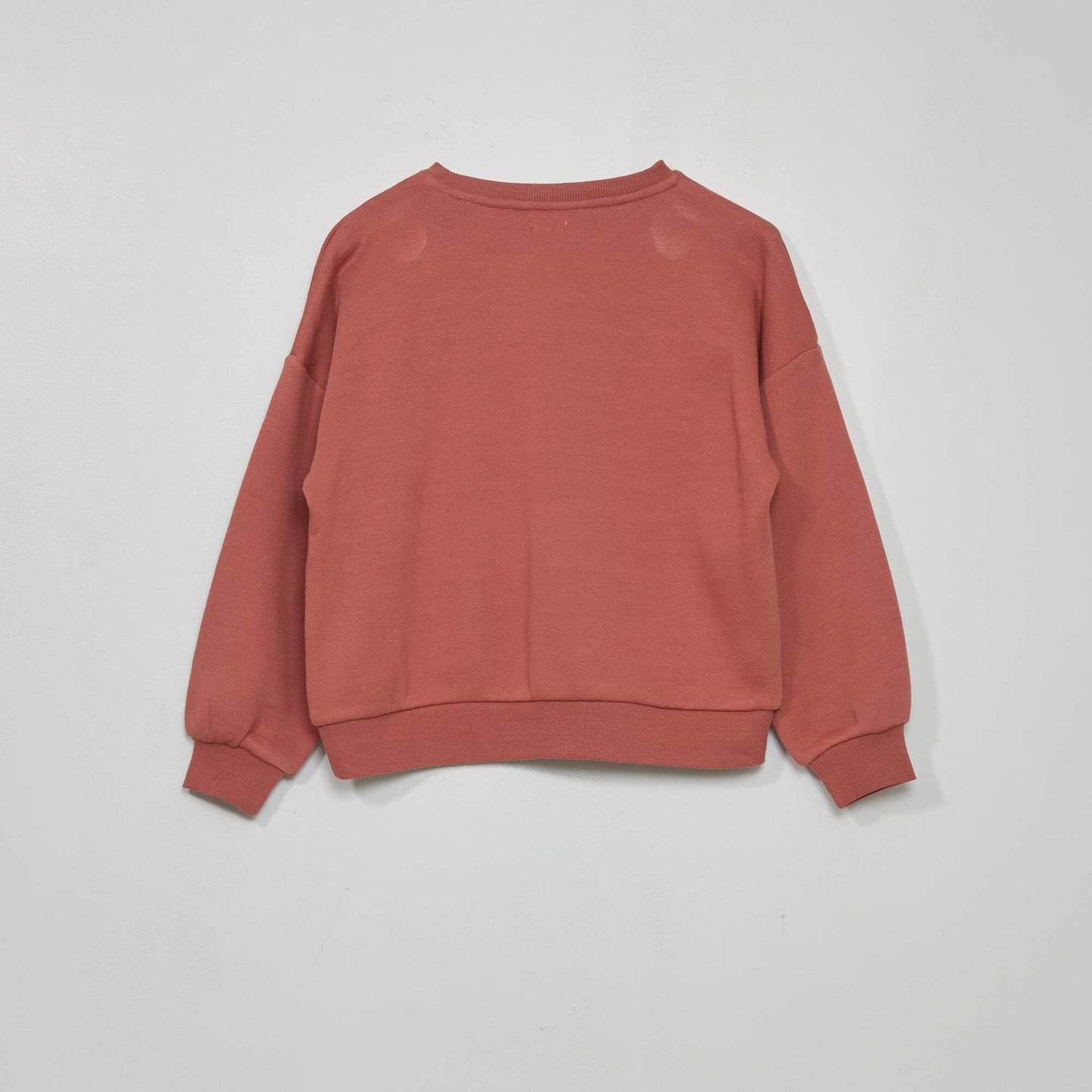 Sweat en molleton avec imprim Vieux rose