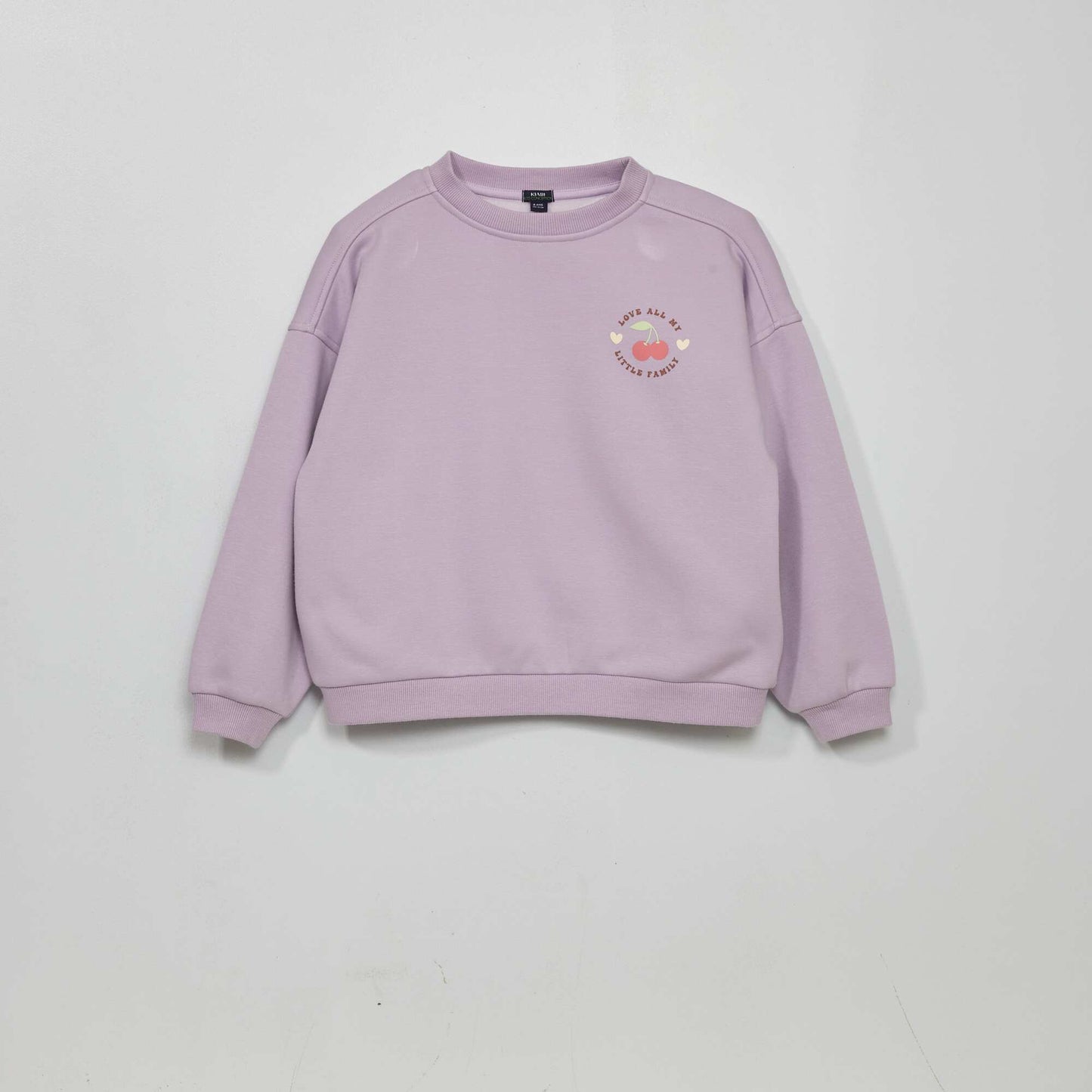 Sweat en molleton imprim Violet