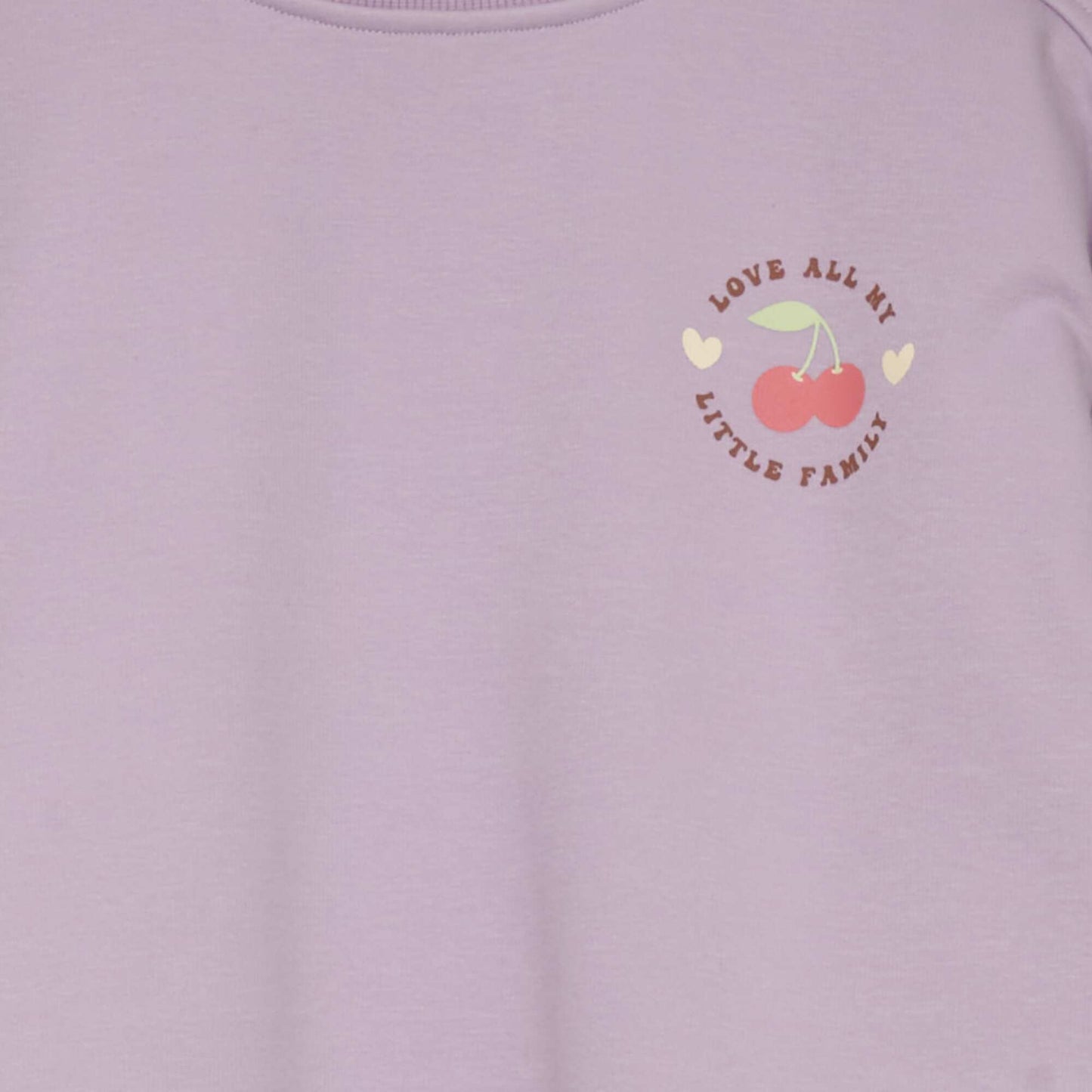 Sweat en molleton imprim Violet