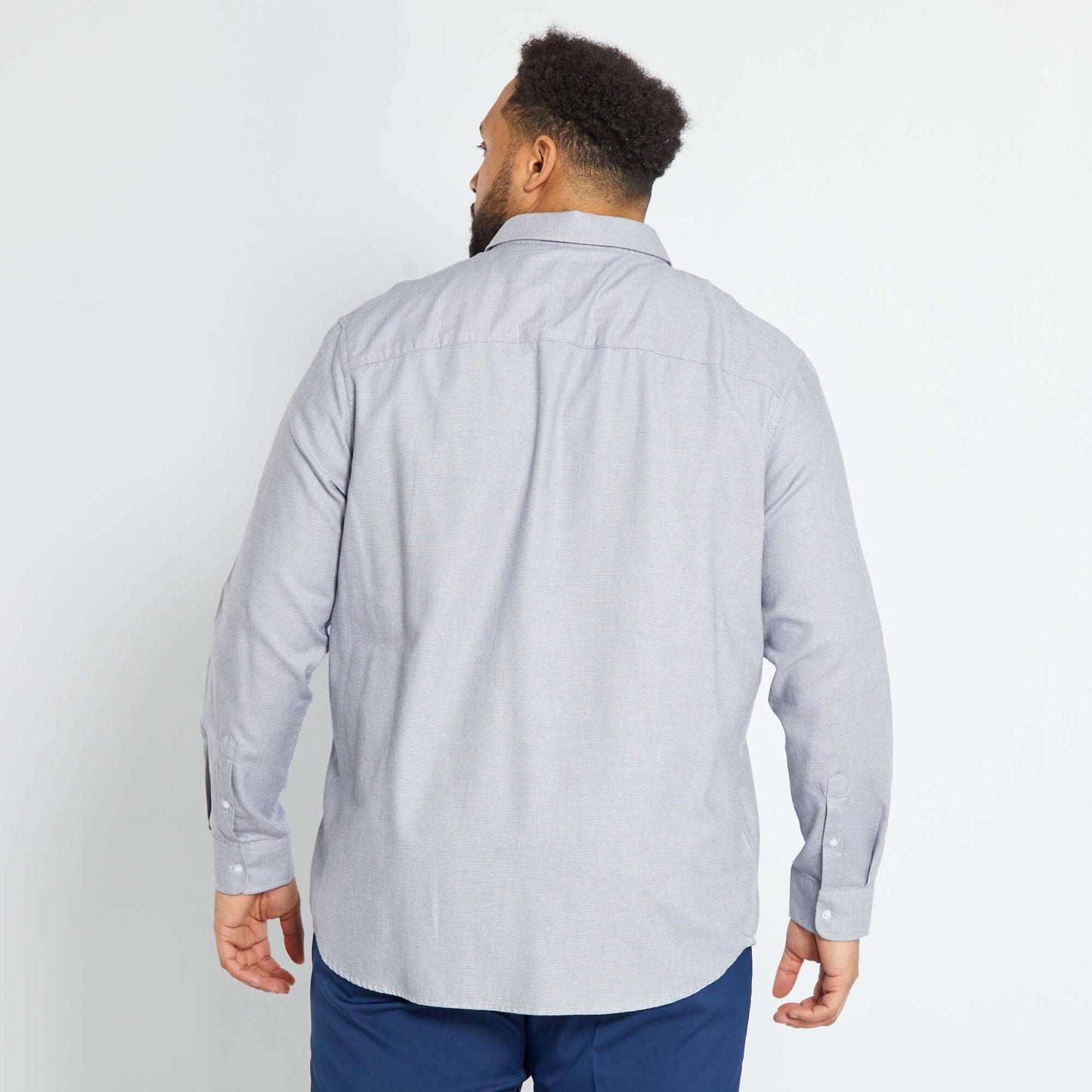 Chemise en coton - coupe regular Gris