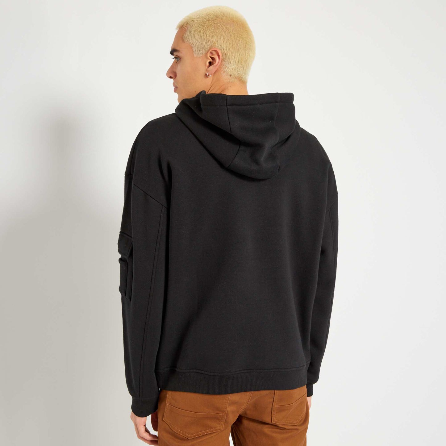 Sweat en molleton capuche noir