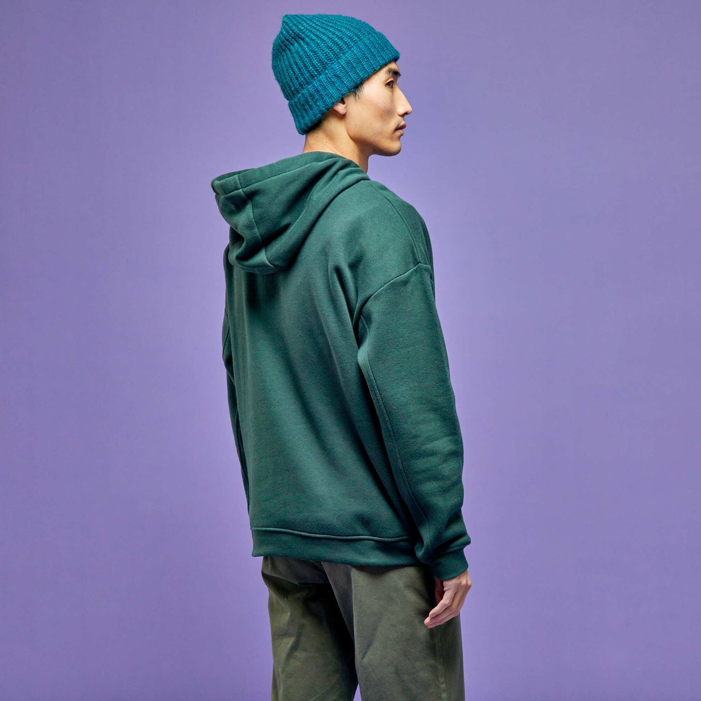 Sweat en molleton capuche Vert