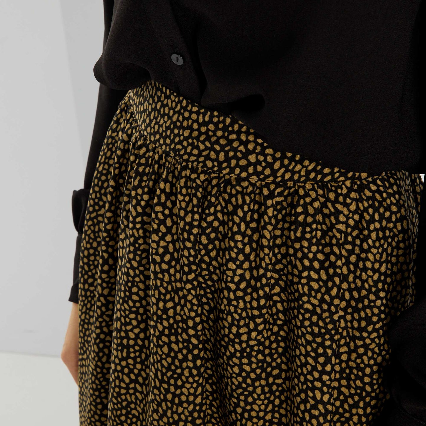 Jupe longue Noir/marron