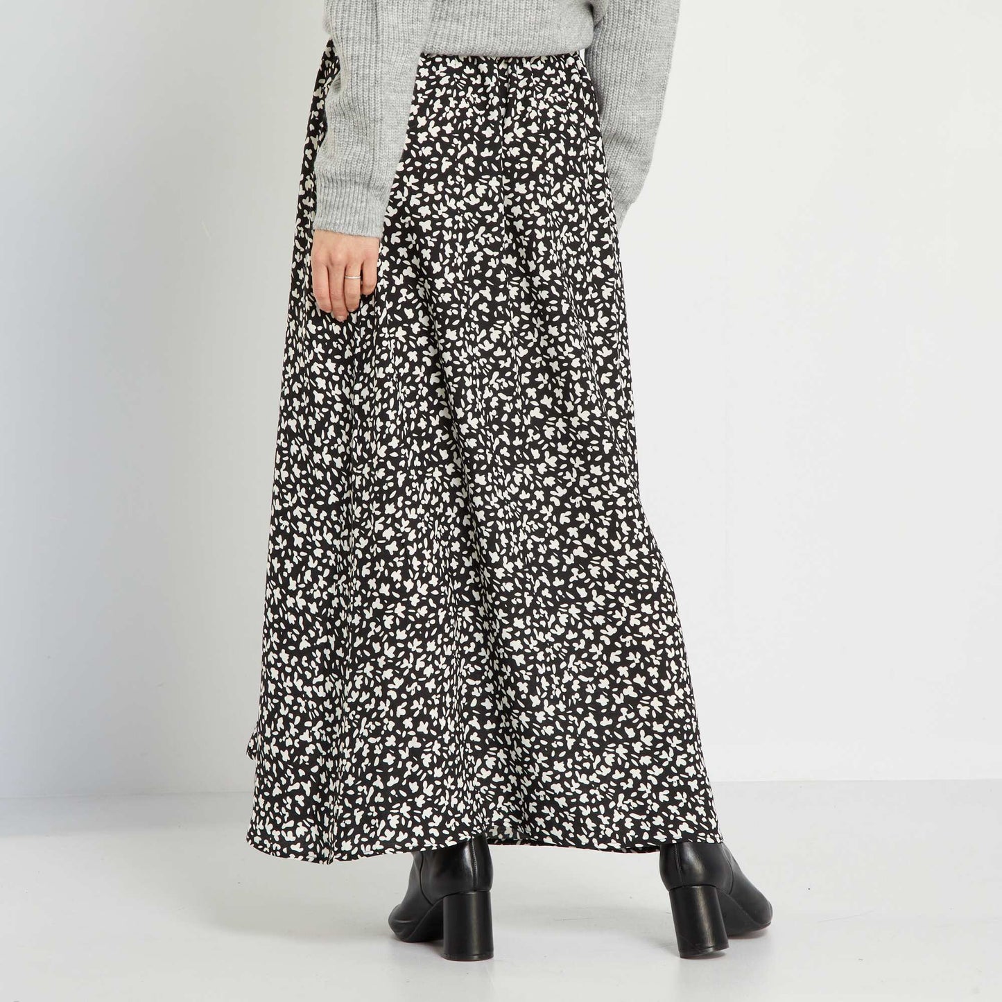 Jupe longue Noir/blanc
