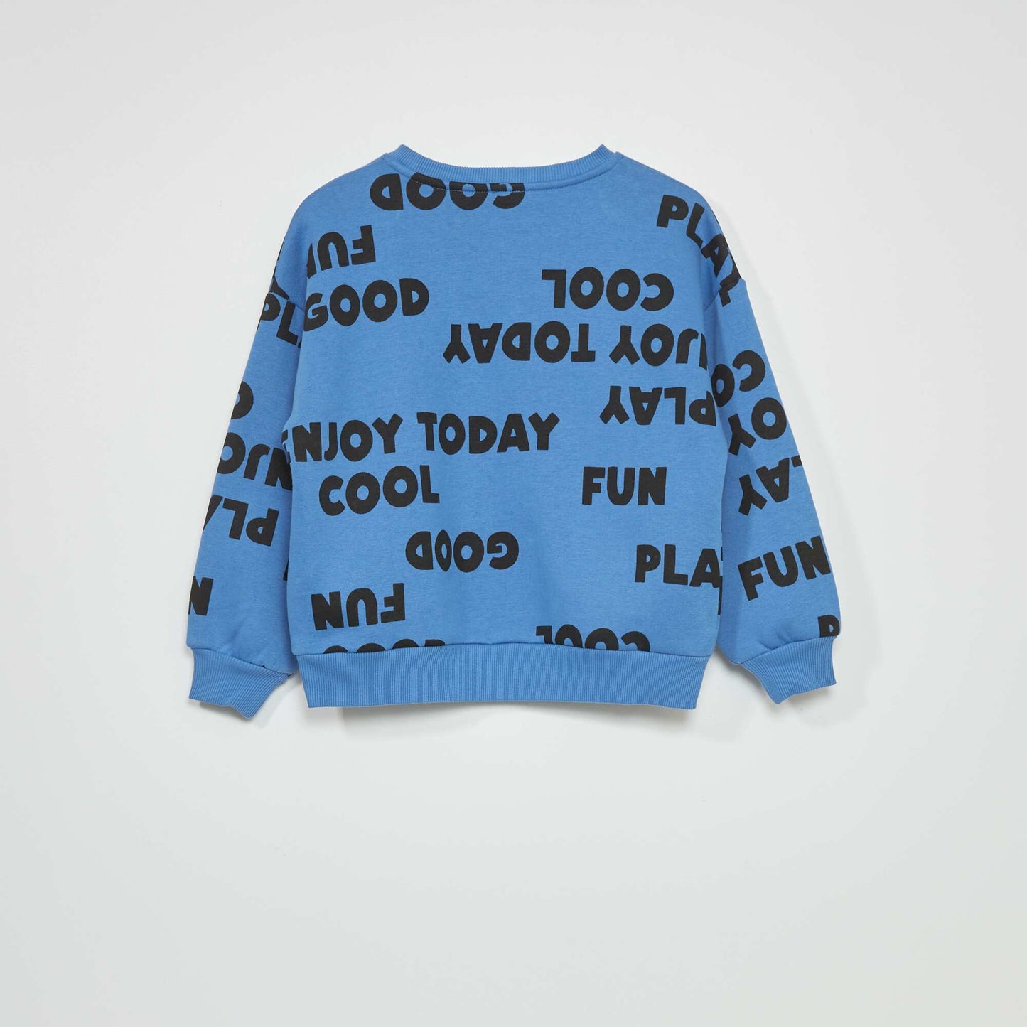 Sweat en molleton imprim Bleu/rouge