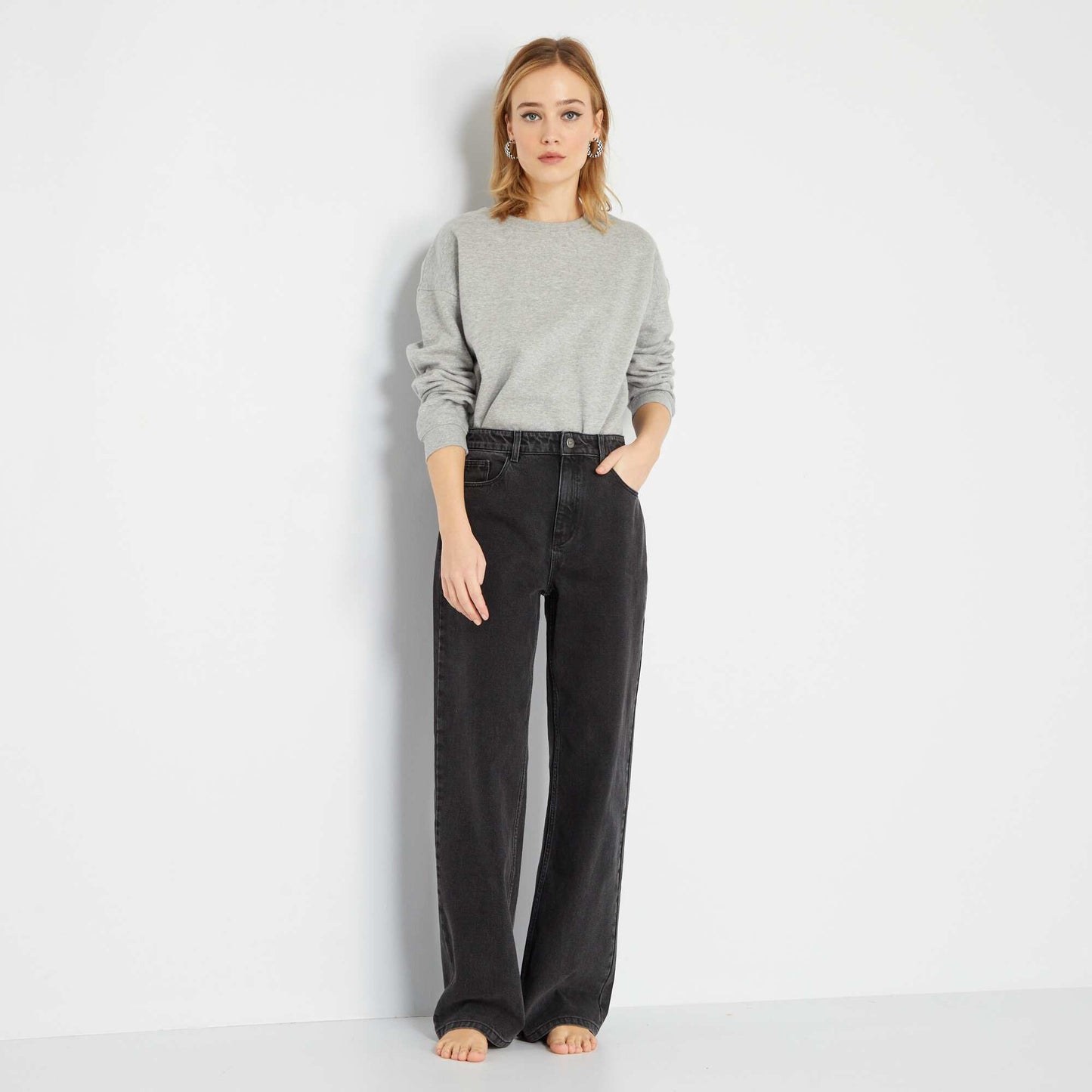Jean wide leg - L30 Noir