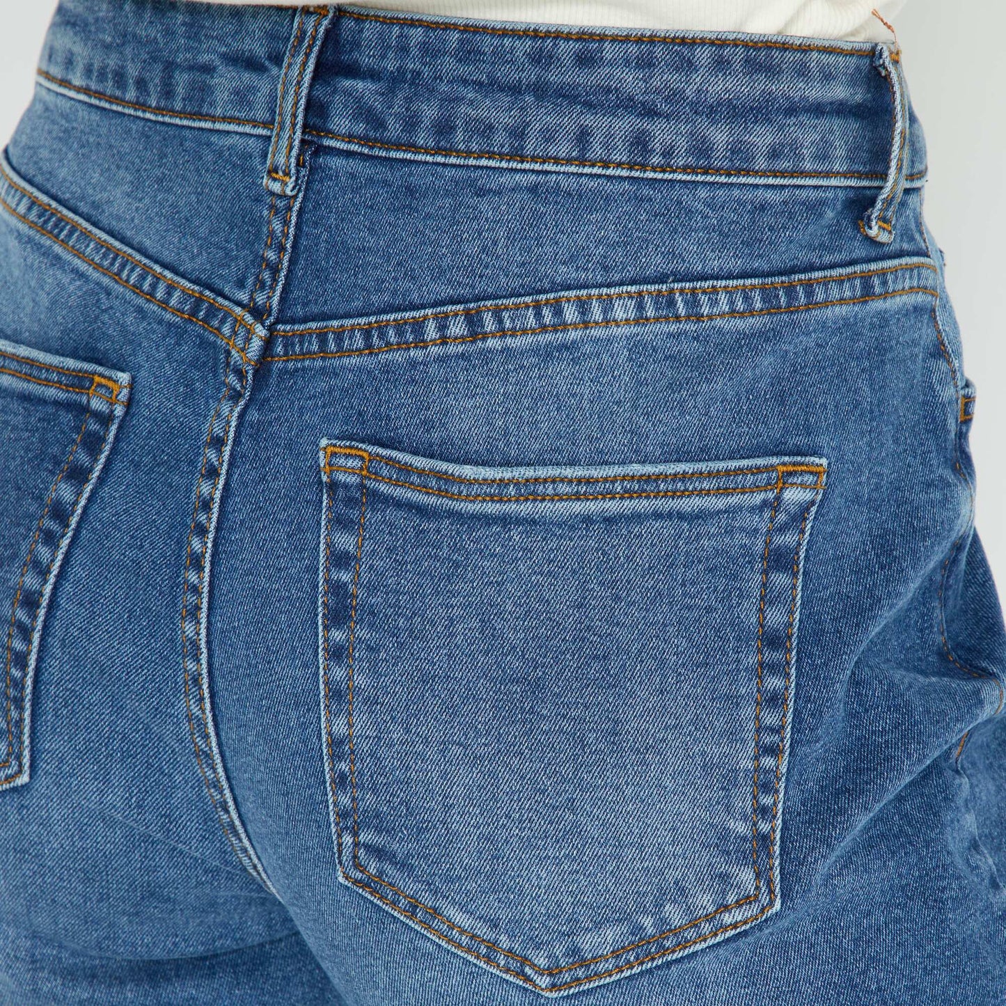Jean mom taille tr s haute - L30 Bleu stone