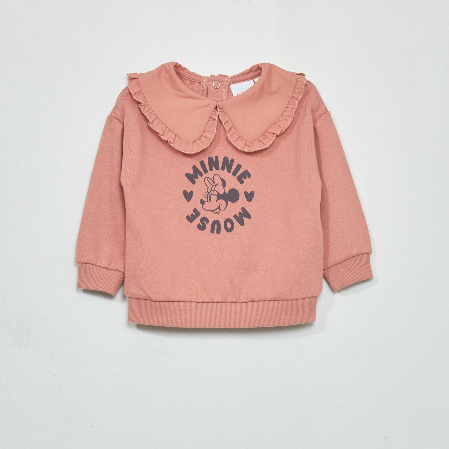 Sweat col claudine 'Minnie' Vieux rose