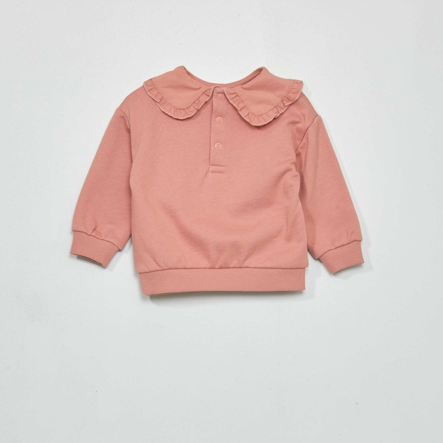 Sweat col claudine 'Minnie' Vieux rose
