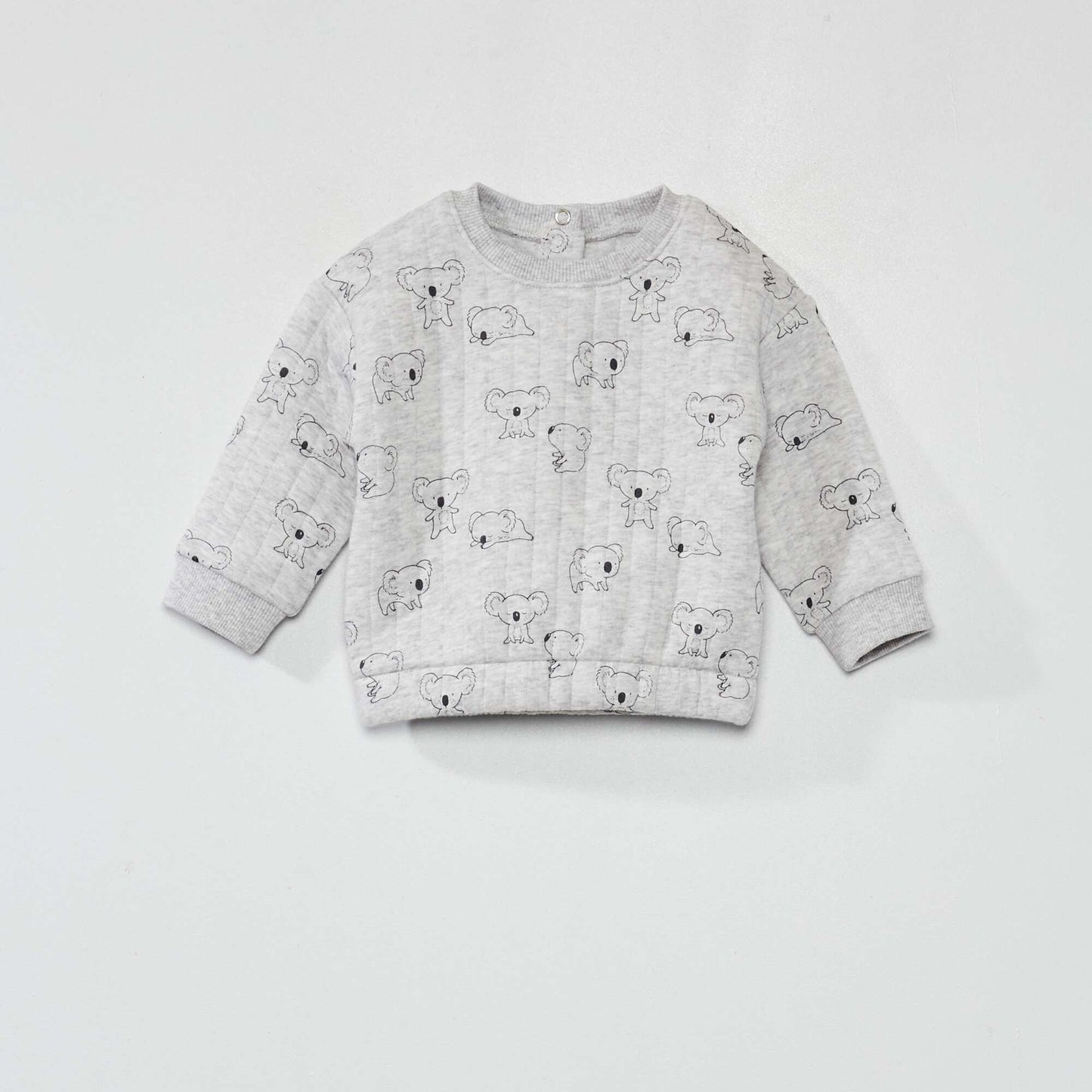 Sweat matelass avec imprim animaux Gris