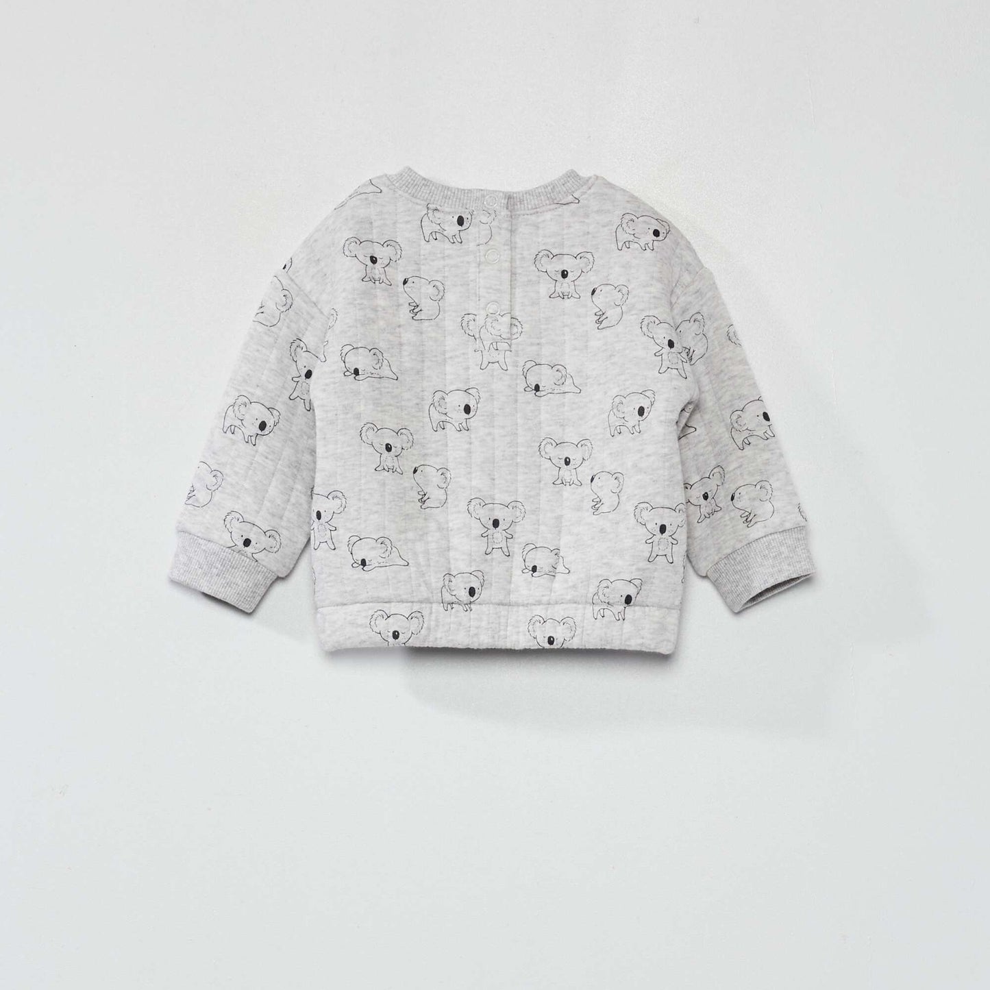 Sweat matelass avec imprim animaux Gris