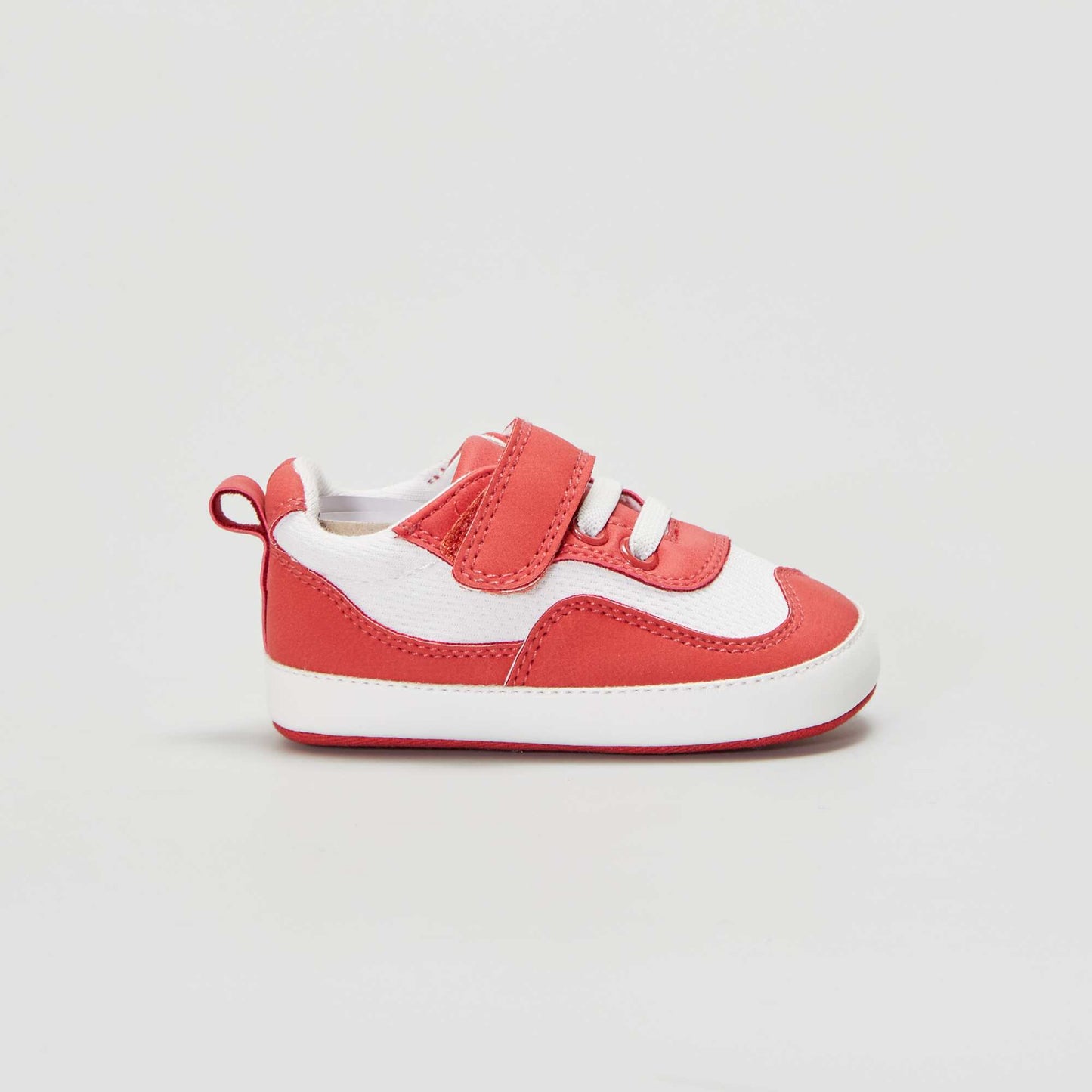 Baskets bicolores faciles enfiler Rouge