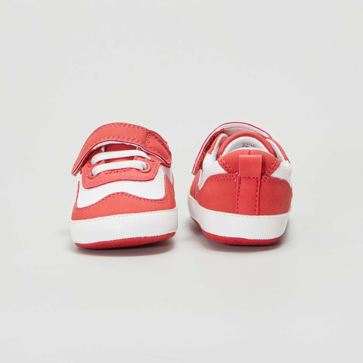 Baskets bicolores faciles enfiler Rouge