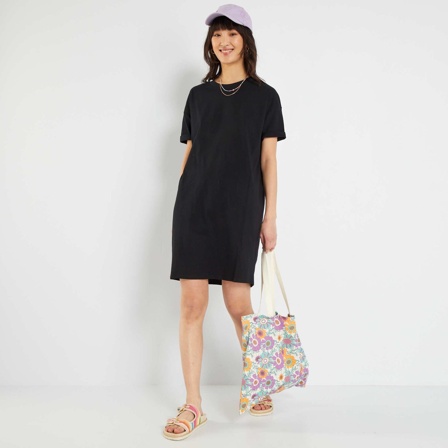 Robe tee-shirt large noir