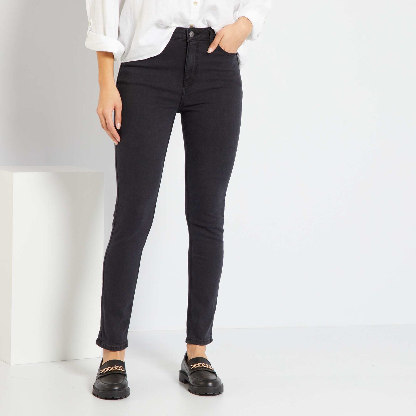 Slim taille haute longueur US30 Noir
