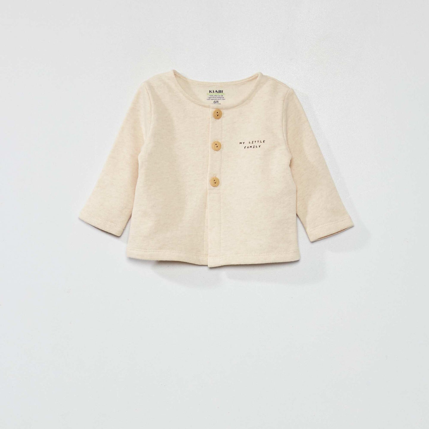 Sweat uni en molleton Beige