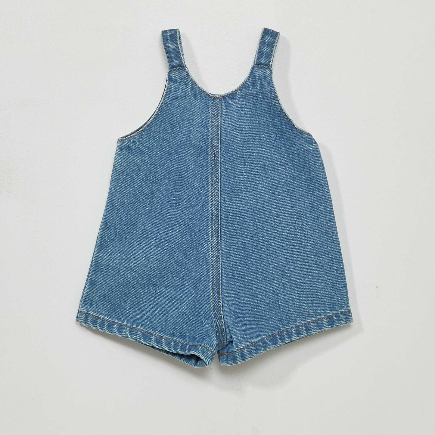 Salopette courte en jean Bleu