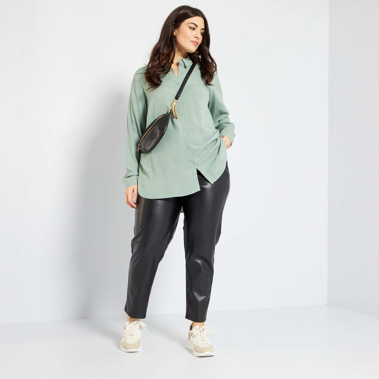 Blouse longue Vert