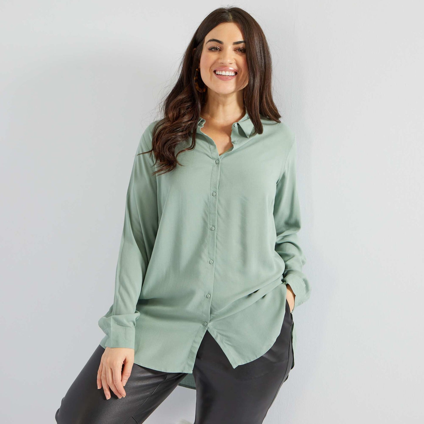 Blouse longue Vert