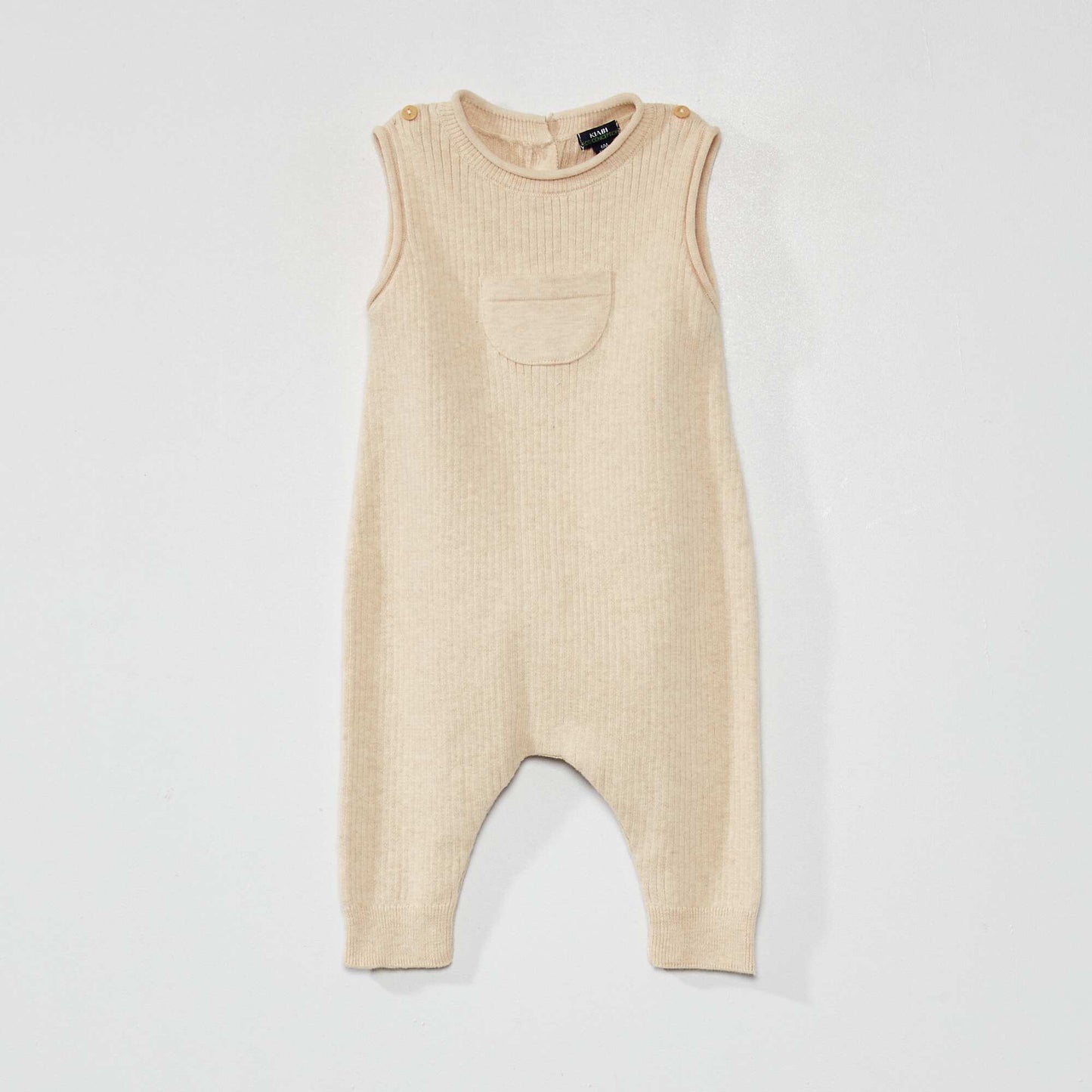 Salopette longue en maille - Mixte Beige