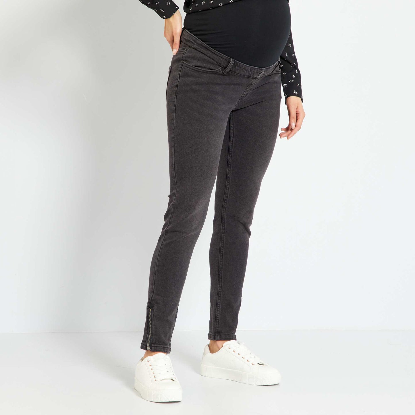Jean grossesse skinny L28 Gris fonc