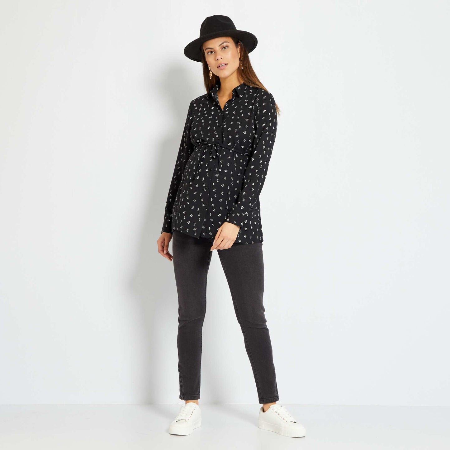 Jean grossesse skinny L28 Gris fonc