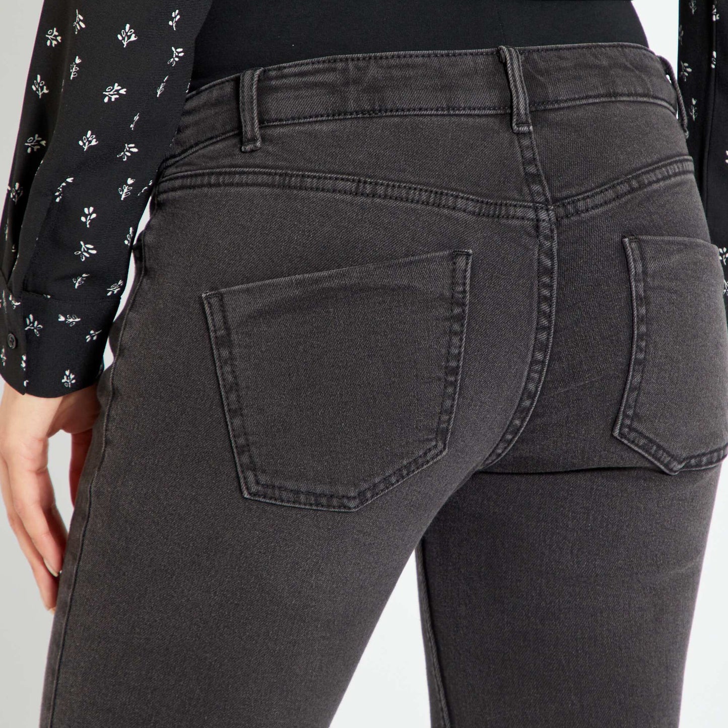 Jean grossesse skinny L28 Gris fonc