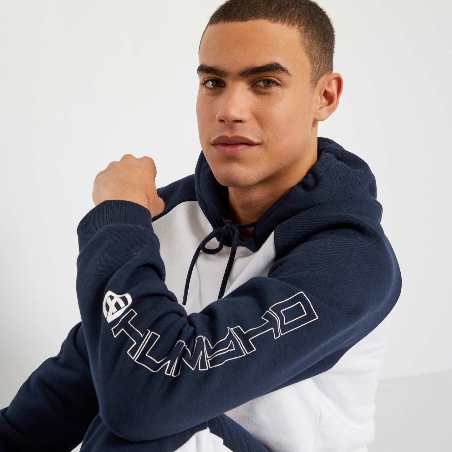 Sweat capuche en molleton Bleu