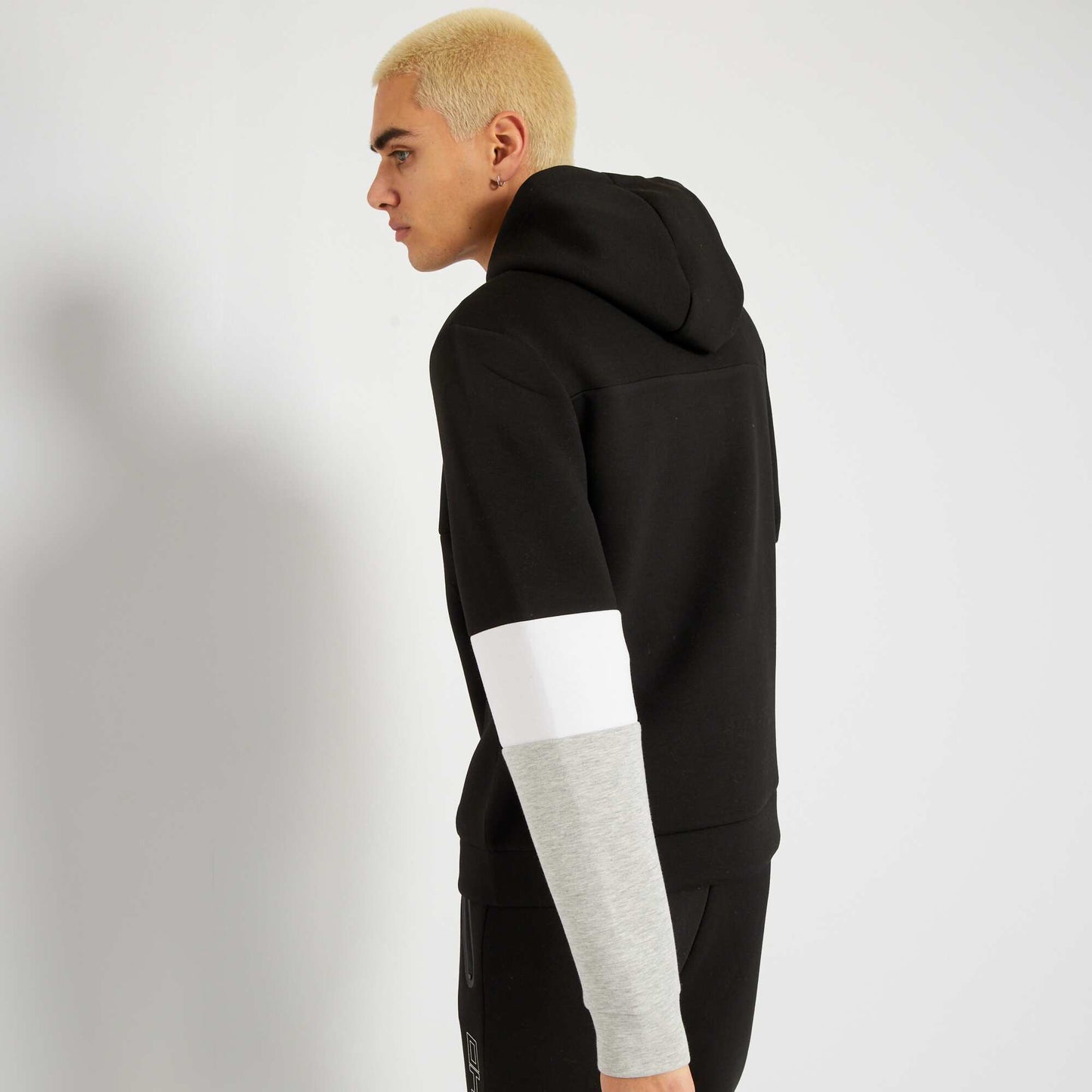 Sweat color-block en n opr ne Noir